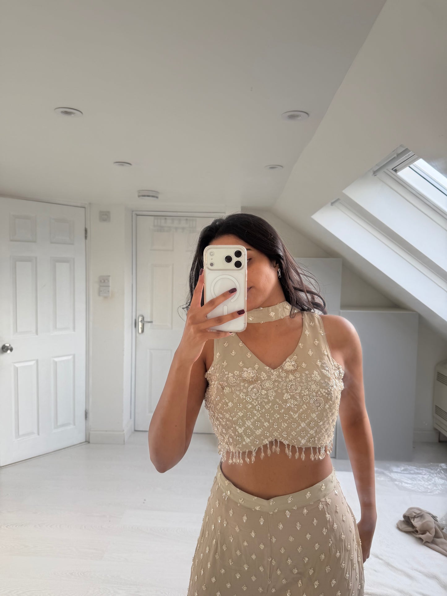 Champagne Muse Sharara Set