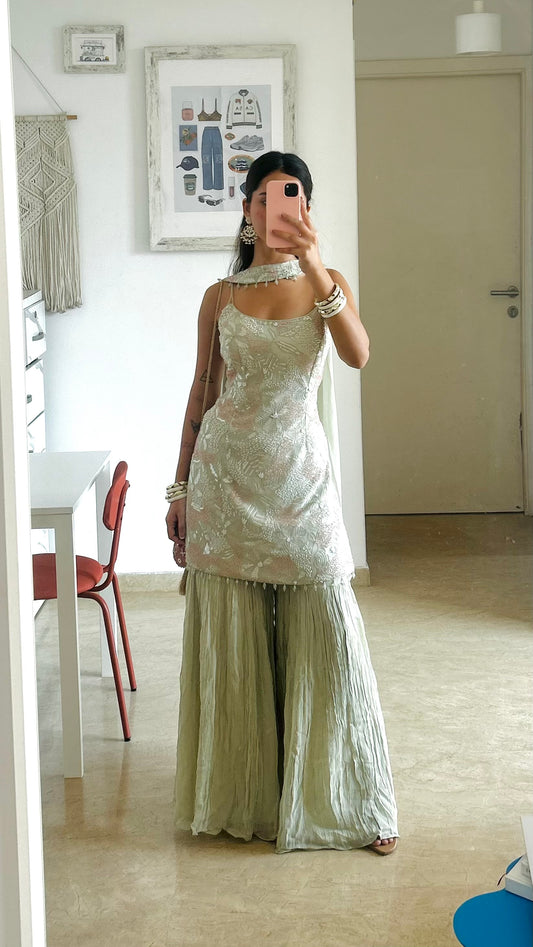 Green and Pink Sharara