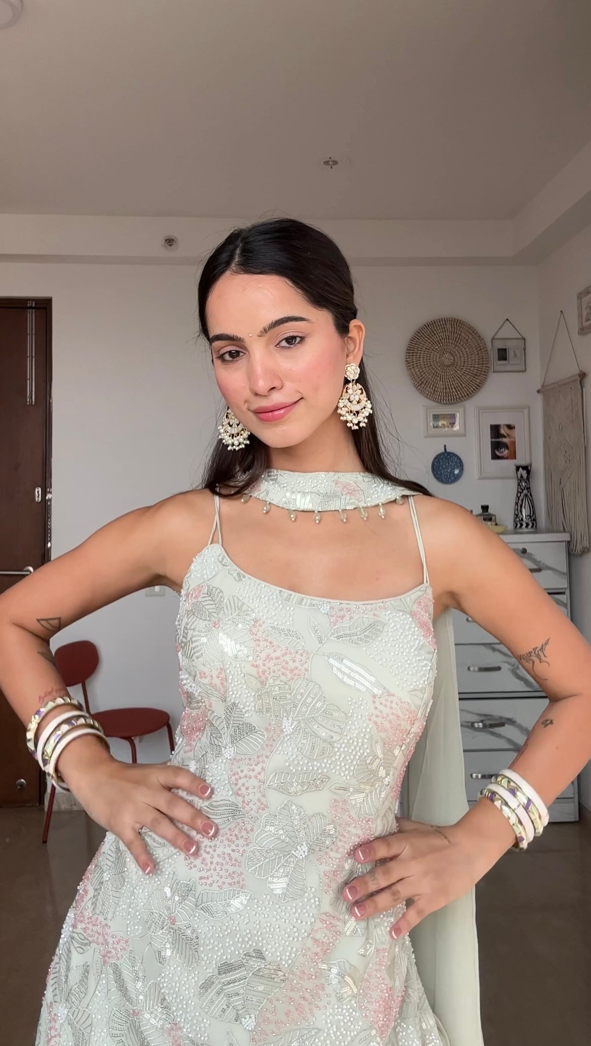 Green and Pink Sharara