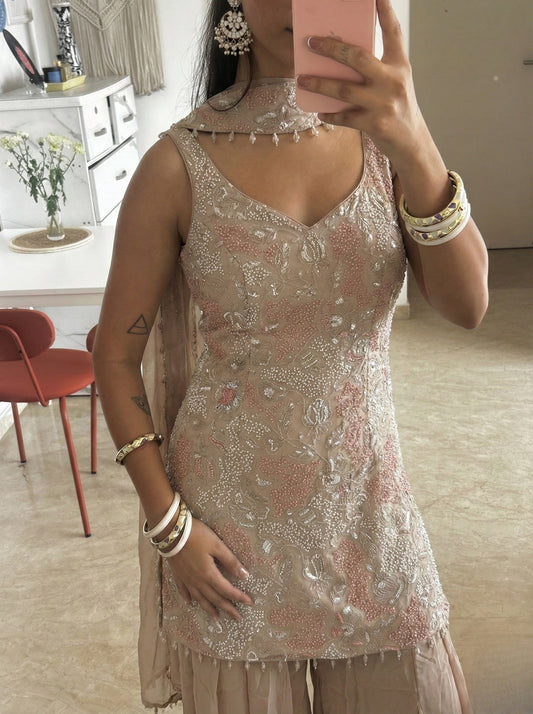 A floral pink Sharara