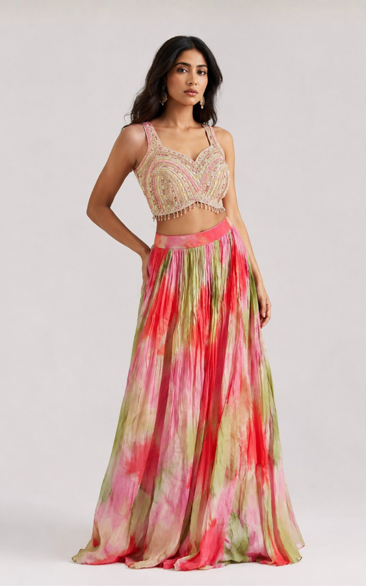 Pink Oasis Lehenga Set